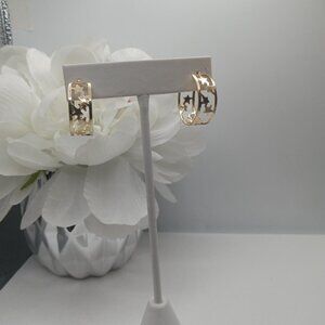 Goldplated Star hoop earrings